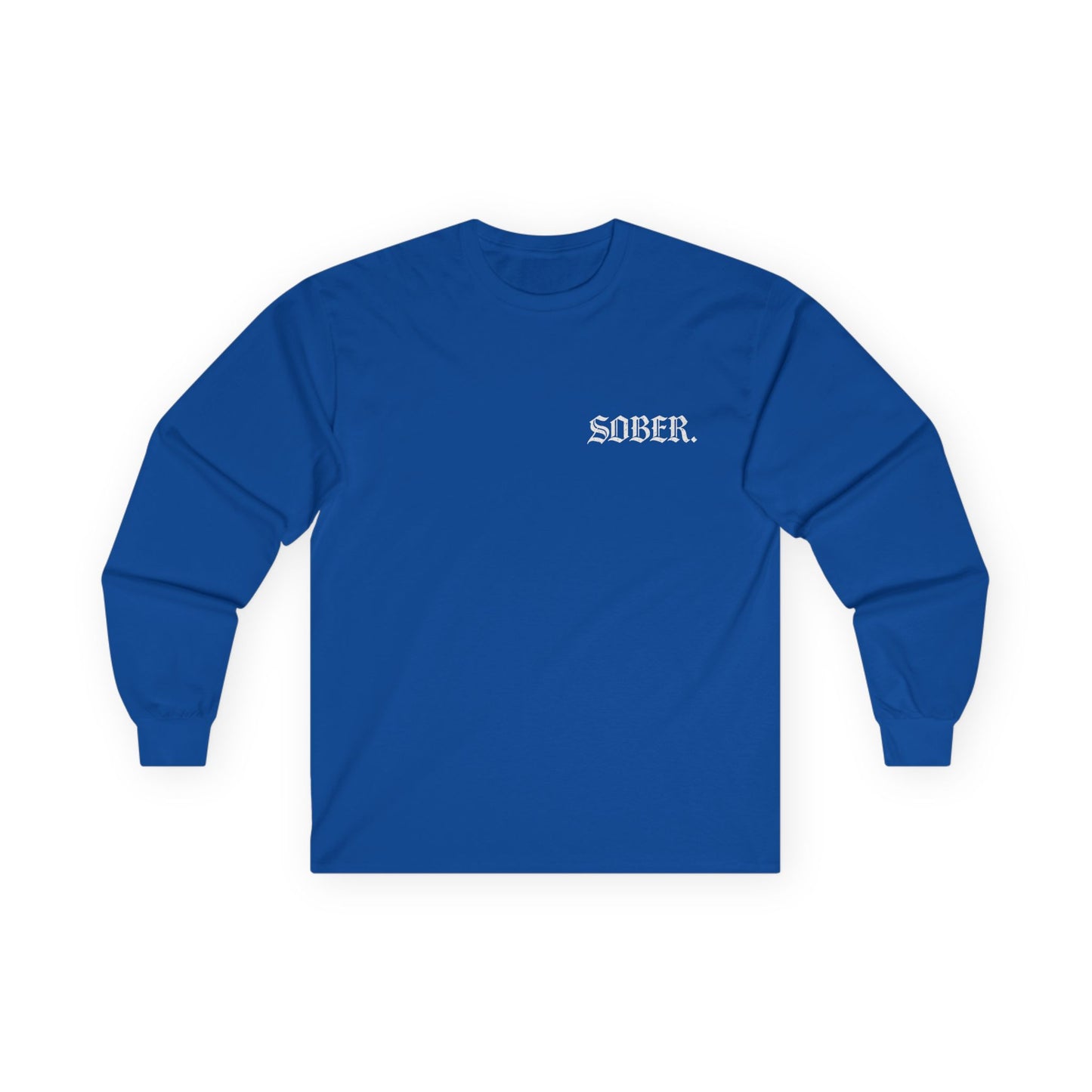 Sober Society Long Sleeve Tee — 'SOBER.' Chest Logo & 'SOBER SOCIETY CO.' Back