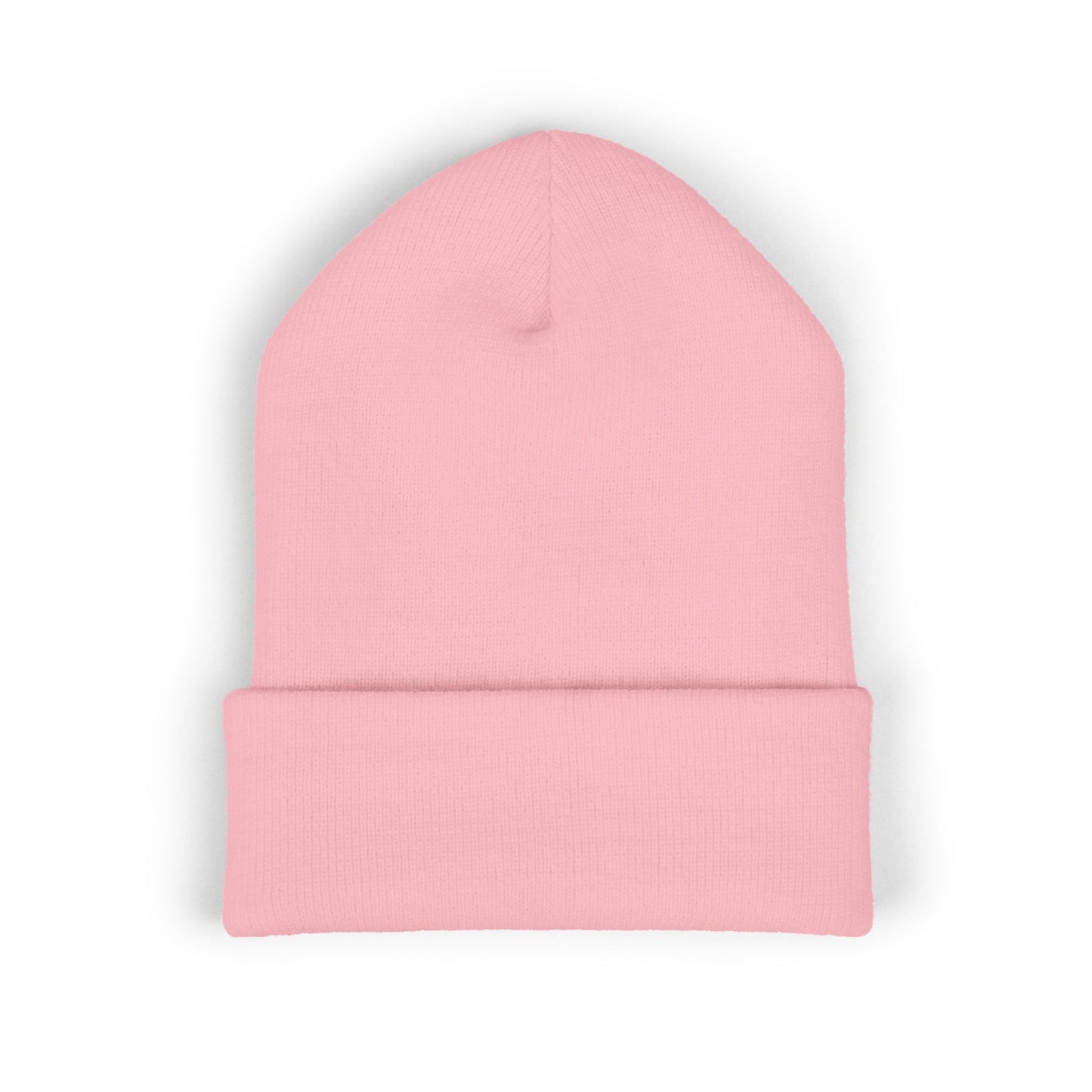 Sober Society Embroidered Cuffed Beanie — Yellow Recovery Knit Hat