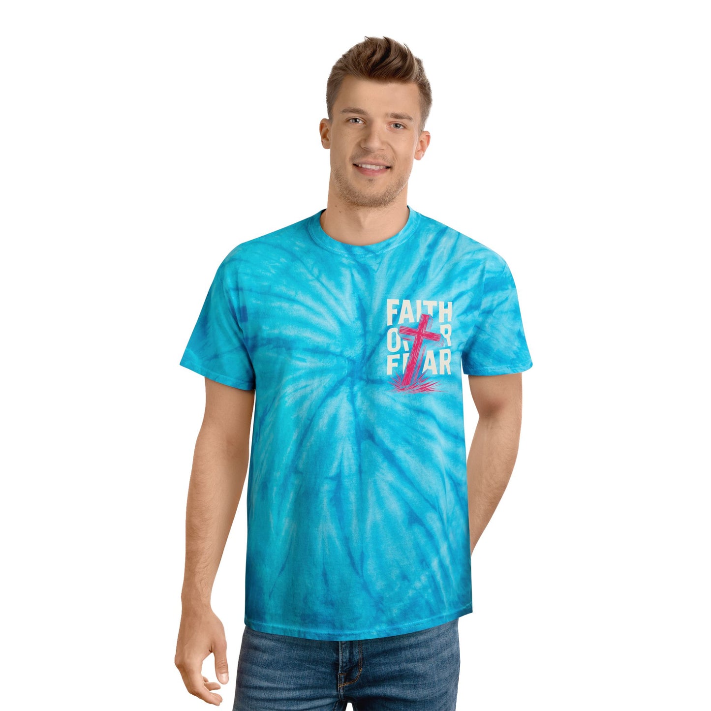 ✝️Faith Over Fear✝️Tie-Dye Tee — Limited Run 🕊️