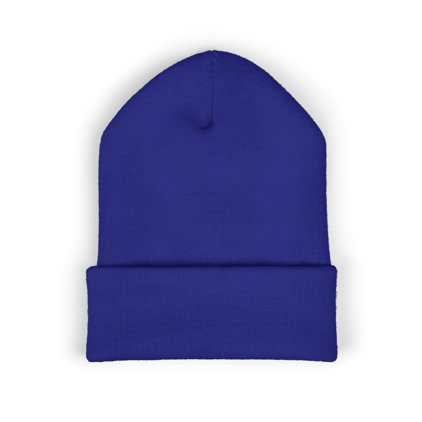 Sober Society Embroidered Cuffed Beanie — Yellow Recovery Knit Hat