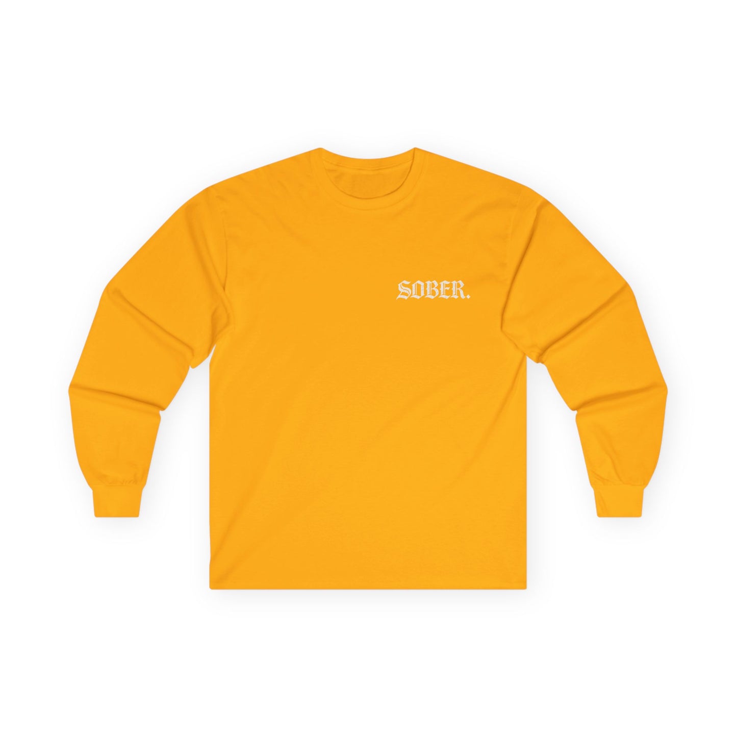 Sober Society Long Sleeve Tee — 'SOBER.' Chest Logo & 'SOBER SOCIETY CO.' Back