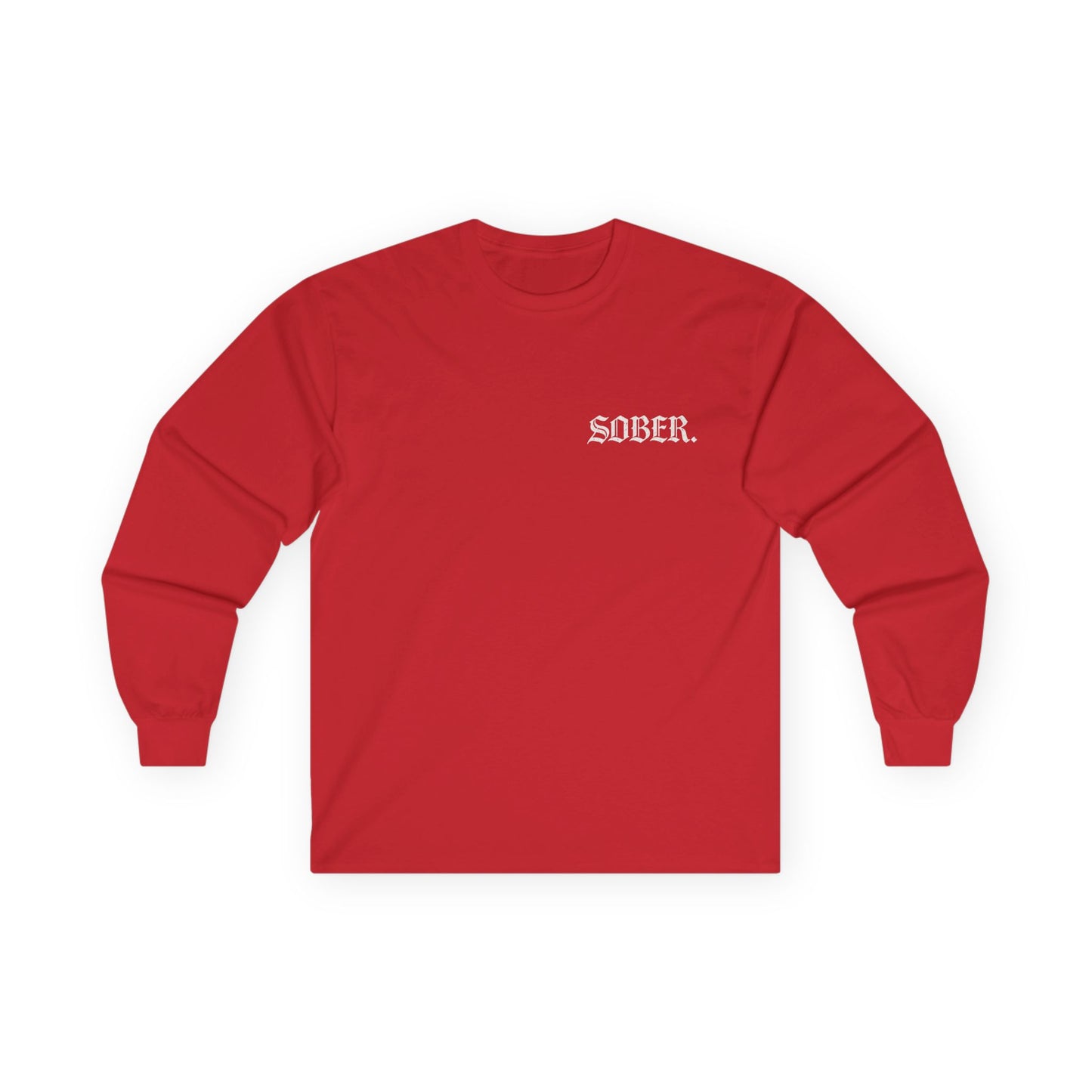 Sober Society Long Sleeve Tee — 'SOBER.' Chest Logo & 'SOBER SOCIETY CO.' Back